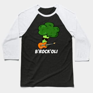 B-ROCK-oli Cute Funny Brocolli Veggie Pun Baseball T-Shirt